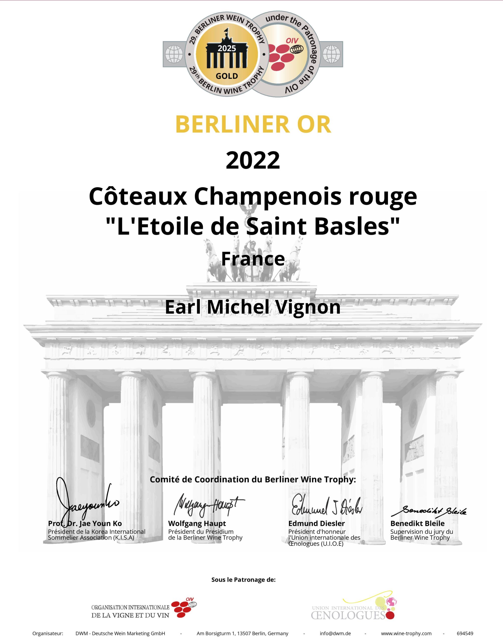 ST BASLES 22 BERLIN 25 OR